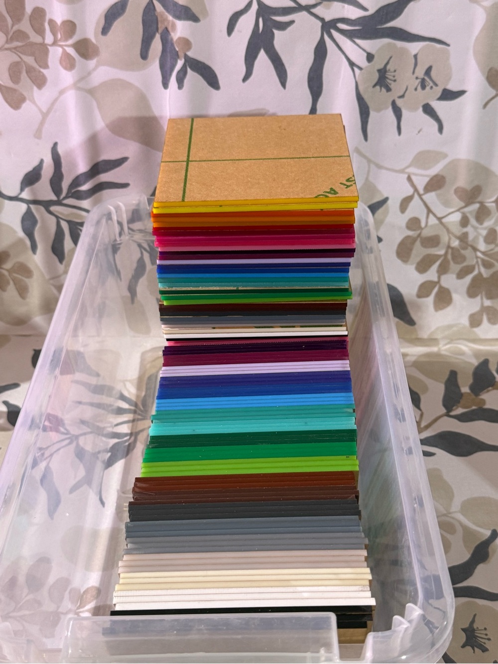 30 Assorted Colored casting acrylic 4x4 Squares - Multicolor Pack